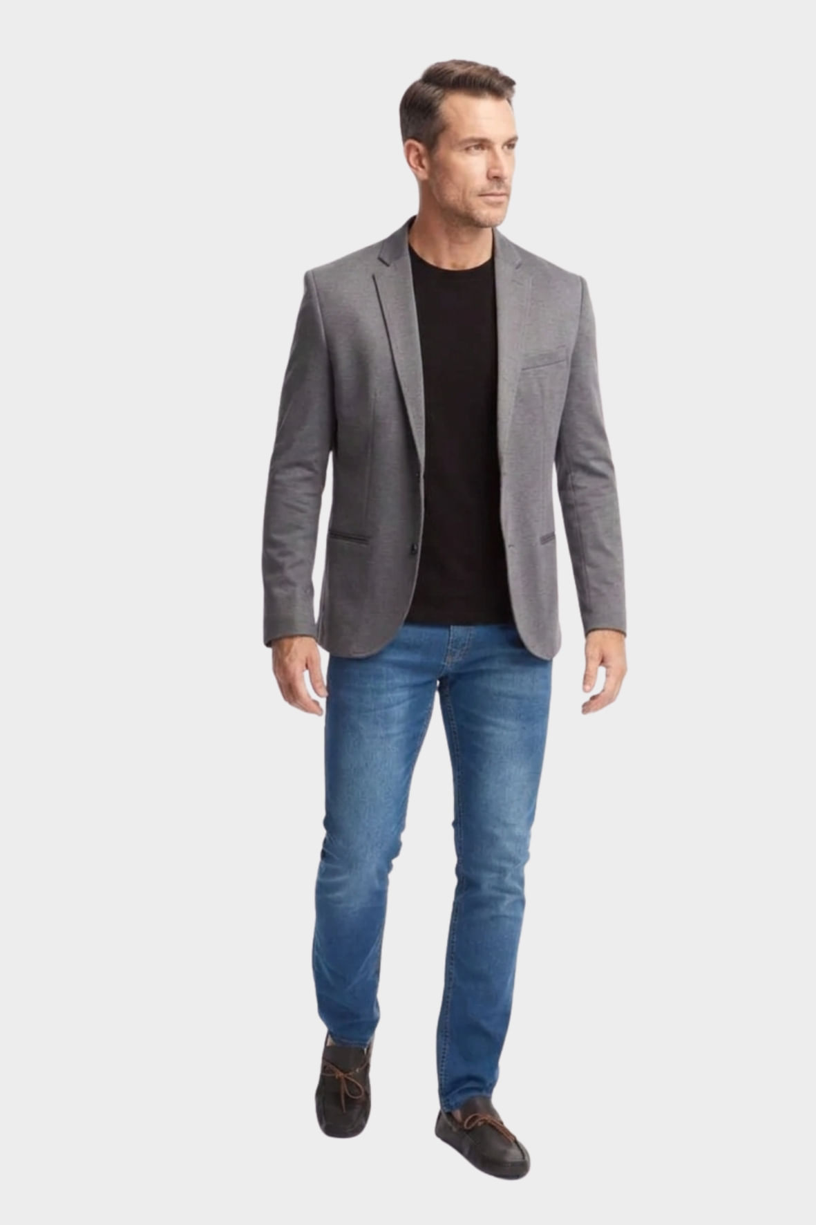 Blazer Moletom  Cinza - Hover